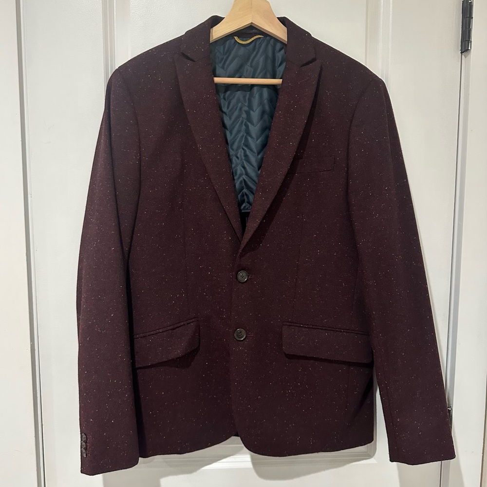 Scotch & Soda Men’s M/EU 48/31x32 Burgundy Three-Piece Suit LIKE NEW